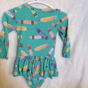 GUC Posh Peanut Teal Crayon Twirl Dress 0-3
